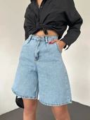 Çift Cepli Bermuda Denim Şort thumbnail 1