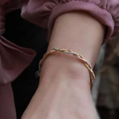 Örgü Model Dorika Gümüş Kelepçe thumbnail 1