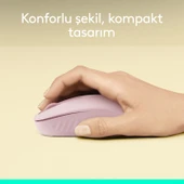Logitech M196 Bluetooth Kablosuz Kompakt Pc ve Mac ile Uyumlu Mouse - Pembe thumbnail 3