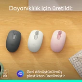 Logitech M196 Bluetooth Kablosuz Kompakt Pc ve Mac ile Uyumlu Mouse - Beyaz thumbnail 5