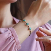 Aquamarine Damla Otantik Kelepçe thumbnail 1