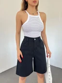 Çift Cepli Bermuda Denim Şort thumbnail 2