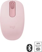 Logitech M196 Bluetooth Kablosuz Kompakt Pc ve Mac ile Uyumlu Mouse - Pembe thumbnail 2