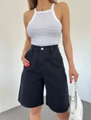 Çift Cepli Bermuda Denim Şort thumbnail 5