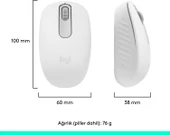 Logitech M196 Bluetooth Kablosuz Kompakt Pc ve Mac ile Uyumlu Mouse - Beyaz thumbnail 7