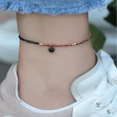 Oniks Taşlı Rose Gold Halhal thumbnail 1