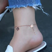 Figürlü Rose Gold Kaplama Gümüş Halhal thumbnail 3