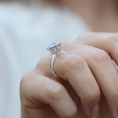 Tek Taş Modeli Starlight Diamond Gümüş Yüzük thumbnail 4