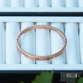 Tasarım Rose Gold Kaplama Çelik Bileklik thumbnail 2