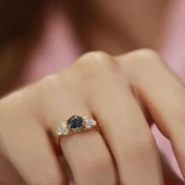 Prenses Model Swarovski Rose Gold Kaplama Set thumbnail 2