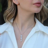Çiçek Modeli Gümüş Set thumbnail 1