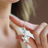 Stars Charm Gold Gümüş Kolye thumbnail 2