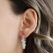 Damla Kristal Model Gümüş Küpe thumbnail 2