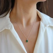 Zümrüt Doğaltaş Gümüş Set thumbnail 2
