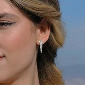 Yaprak Modeli Taşlı Starlight Diamond Gümüş Set thumbnail 3