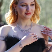 Elegant Zirkon Taşlı Gümüş Set thumbnail 3