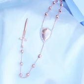 Top Trend Rose Gold Kaplama Gümüş Kolye thumbnail 4