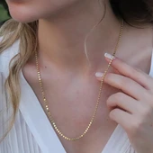 Gold Kaplama Top Gümüş Zincir thumbnail 3