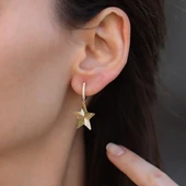 Yıldız Göçmen Gold Gümüş Küpe thumbnail 3