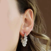 Damla Kristal Model Gümüş Küpe thumbnail 3