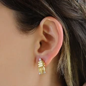 Camber Trend Gold Gümüş Küpe thumbnail 3