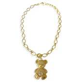 Bear Gold Trend Zincirli Gümüş Kolye thumbnail 3