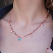 Rose Gold Kaplama Gümüş Dilek Kolyesi thumbnail 2