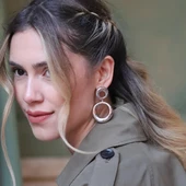 Yuvarlak Bombeli Gümüş Küpe thumbnail 2