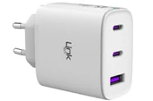 LinkTech C317 45W PD 3.0 QC4.0 2X PD+USB Şarj Adaptörü thumbnail 2