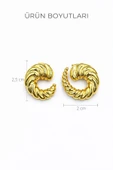 Gold Nyra Çivi Küpe thumbnail 4