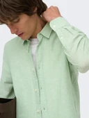 ONSCAIDEN LIFE LS SOLID LINEN BLEND NOOS  Erkek Gömlek 22012321 thumbnail 6