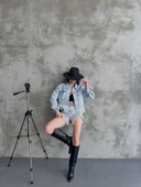 Saçak Detaylı Denim Ceket thumbnail 5