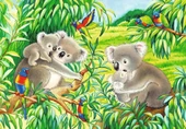 Ravensburger Koala ve Panda 2x24 Çocuk Puzzle thumbnail 2