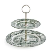 Spode Green Italıan 2 Katlı Kek Stand thumbnail 1