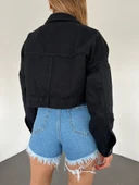 Fermuarlı Çift Cepli Denim Ceket thumbnail 6