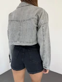 Fermuarlı Çift Cepli Denim Ceket thumbnail 4