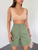 Kemerli Mom Kalıp Denim Şort thumbnail 2