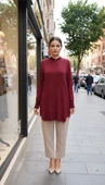 invee modal kumaş tunik 7254 bordo thumbnail 1