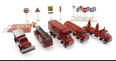 Die Cast Metal 20 Parça İtfaiye Seti - Tankerli thumbnail 5