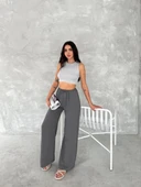 Ayrobin Oversize Kadın Pantalon - Füme thumbnail 2