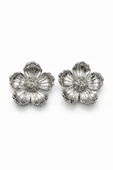 Gümüş Peony Çivi Küpe thumbnail 2