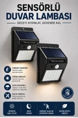 Solar Sensörlü Duvar Lambası Bahçe Lamba 20 Led Işık thumbnail 1
