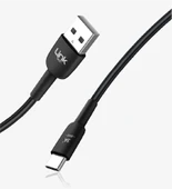 Linktech K602 Safe 3A Usb-A Tip-C Usb Şarj Kablosu Siyah thumbnail 2