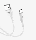 Linktech K602 Safe 3A Usb-A Tip-C Usb Şarj Kablosu Beyaz thumbnail 2