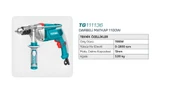 TOTAL Darbeli Matkap 1100W TG111136 thumbnail 2