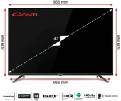 Conti CT43AN300F 108 Ekran Full HD Frameless Android Tv thumbnail 2