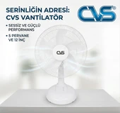 CVS DN 91059 Masaüstü Vantilatör 12 İNÇ Beyaz thumbnail 1