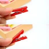100lü Renkli Ahşap Mandal Seti 2.5 Cm thumbnail 2