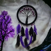 Mor İncili Hayat Ağacı Dream Catcher thumbnail 1