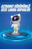 Projeksiyon Astronot Lamba Speaker Sevimli Astronot Bluetooth Hoparlör thumbnail 1
